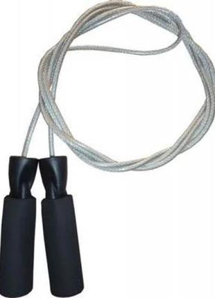 Скакалка power system speed rope (ps-4004_black-steel)