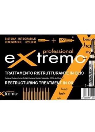 Ампули  для реконструкції   та  відновлення волосся  extremo restructuring lotion 10 *10 мл