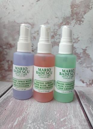 Mario badescu спрей для обличчя з алое, травами і рожевою водою 59 ml