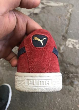 Кроссовки puma suede красные3 фото