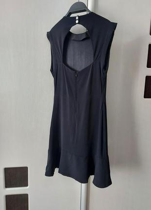 Чорна маленька сукня sandro з воланом4 фото