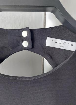 Чорна маленька сукня sandro з воланом7 фото