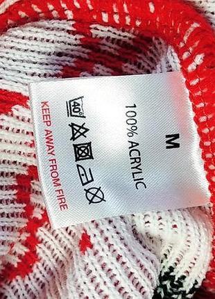 Классный новогодний свитер свитер кофта джемпер размер м