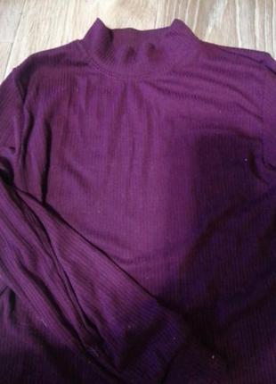 Водолазка дівчача дитяча фіолетова рожева шкільна