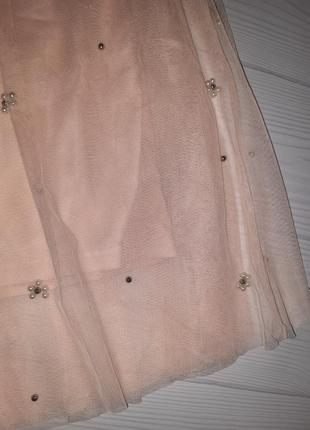 Фатинова рожева спідниця з бусинами р. 486 фото