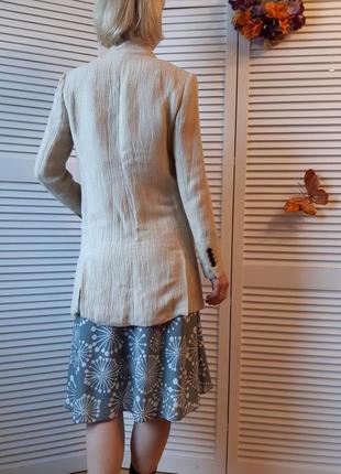 Удлинённый пиджак из смесевого льна в этно, бохо стиле zara6 фото