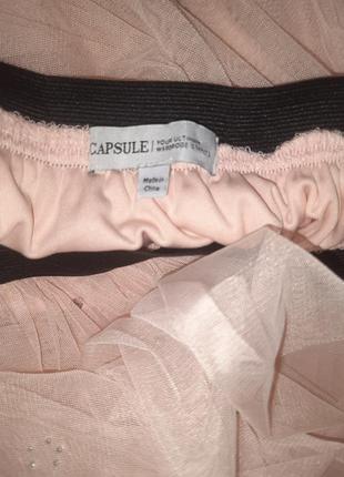 Фатинова рожева спідниця з бусинами р. 488 фото