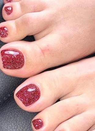 Вишневий, червоний світловідбиваючий гель-лак