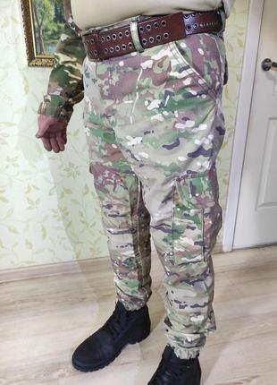 Тактичні штани армійські мультикам саржа військові штани зсу4 фото