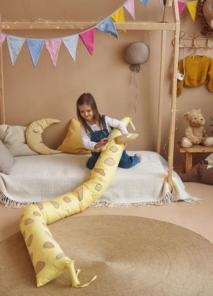Подушка жираф, подушка обіймашка, для сну, для вагіних, подарунок дитині, подушка іграшка9 фото