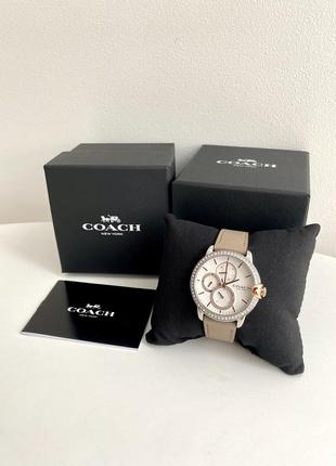 Coach arden quartz crystal white dial ladies watch жіночий брендовий наручний годинник коуч коач оригінал на подарунок дівчині дружині