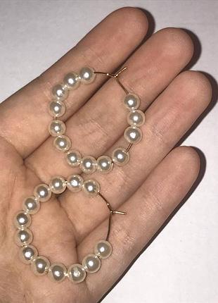 Серьги кольца с жемчугом, аксессуары, в наличие и другие варианты - пишите в лс