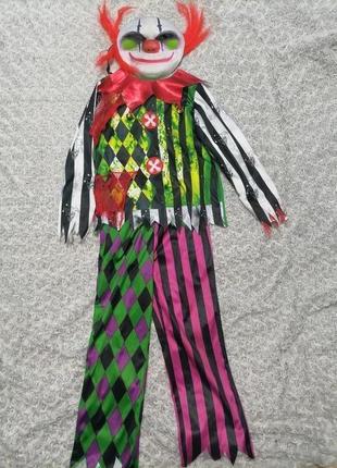 Карнавальный костюм джокер , клоун оно арлекин 7-8 лет