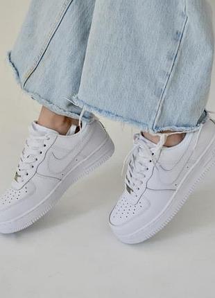 Nike air force 1 white жіночі шкіряні кросівки найк