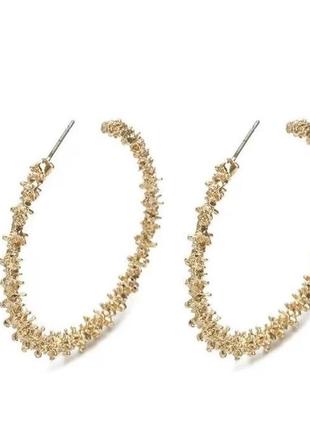 Серьги кольца серёжки круглые золотые серебряные модные стильные базовые9 фото