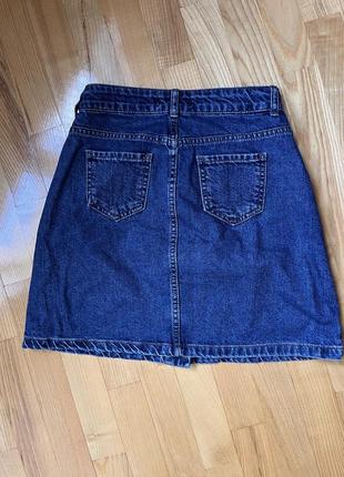 Джинсова спідниця-трапеція