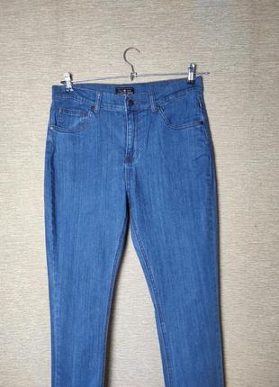 Голубі джинси штани слім висока посадка2 фото