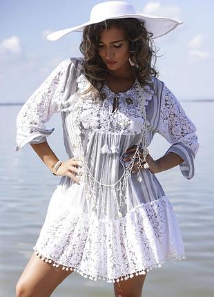 Оригинальная туника из хлопка indiano, anastasea 241a