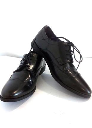 Кожаные школьные туфли для девочки для школы от бренда next, р.36 код w36292 фото