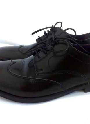 Кожаные школьные туфли для девочки для школы от бренда next, р.36 код w36294 фото
