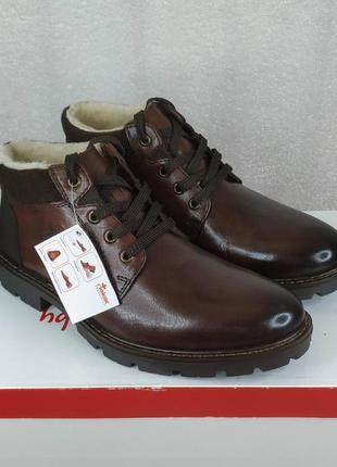 Зимние ботинки rieker 12142-25 оригинал кожа шерсть
