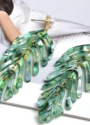 Сережки « листя папороті»