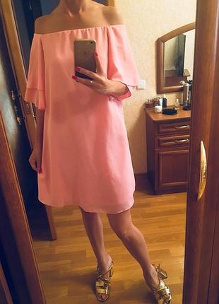 Плаття з відкритими плечима цар зефирка zara