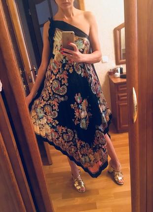 Супер модное плиссированое платье из платка2 фото