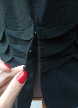Новый легкий красивый льняной укороченый жакет на крючках,пиджак,кэжуал.2 фото
