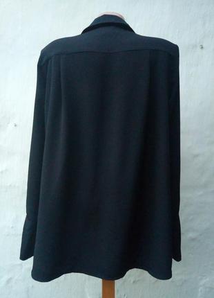 Стильный струящийся черный кардиган на пуговичке свободного кроя,жакет,блуза.4 фото