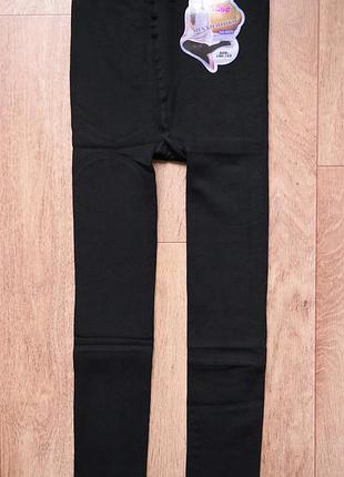 Термо дитячі колготки на хутрі чорні. чотири розміру.