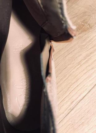 Черевики полуботиночки ботильйони козаки низький/середній каблук натуральна замша3 фото