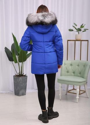 Зимова тепла жіноча коротка куртка на тінсулейті з чорнобуркой. безкоштовна доставка3 фото