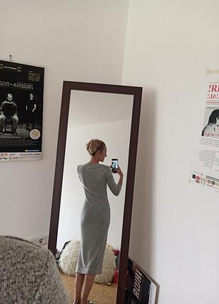 Довге сіре кашемірове плаття pimkie сукня трикотажна мікрофліс