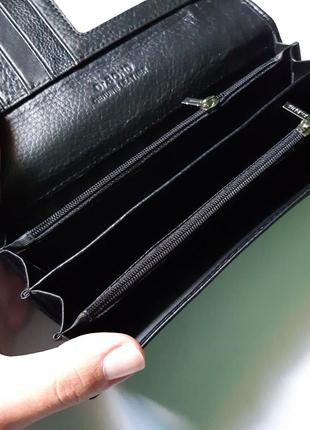 Гаманець шкіряний легкий на кнопці з монетницями на блискавці dr. bond портмоне натуральна шкіра гаманець5 фото