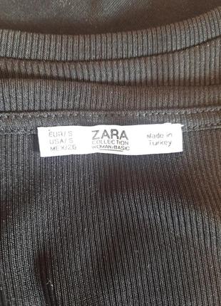 Черный топ в рубчик zara5 фото