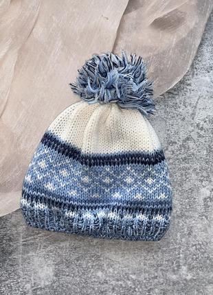 Тепла зимова шапочка для хлопчика 6-12міс1 фото