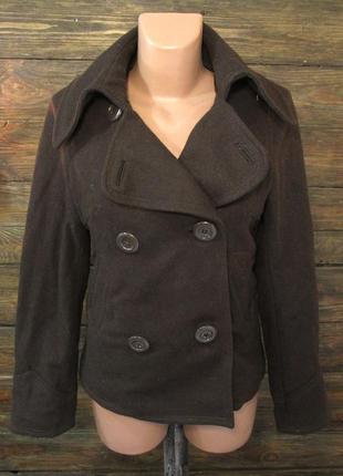 Пальто коричневое h&m, 36 (s), короткое, отл сост!