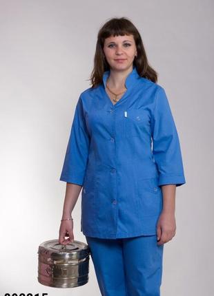 Костюм медицинский, синий, х/б-батист, р.42-66; женская спецодежда, 892215