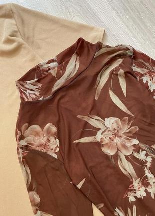Новое трендовое платье миди в сетку с горлом нова сукня міді в сітку і квітковий принт missguided9 фото