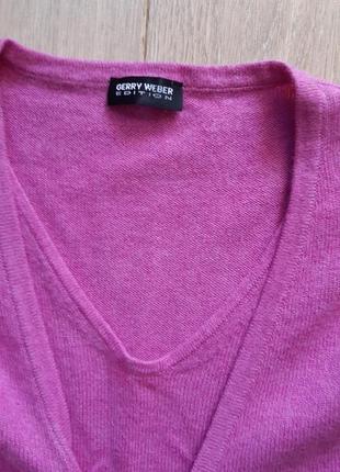 Тепленький-м'якенький светр кольору фуксії з подвійним передом gerry weber2 фото
