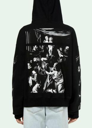 Худи off white caravaggio square over sweatshirt оригинал