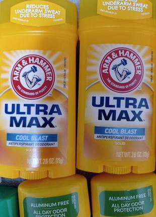 Ultramax, твердий дезодорант-антиперспірант для чоловіків, аромат «cool blast», 73 г1 фото