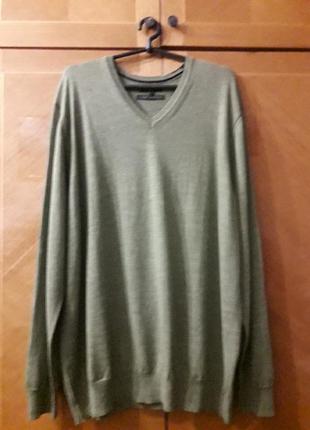 100% вовна мериноса  брендовий  стильний полувер  светр кофта  р.xxl від jasper conran  woolmark