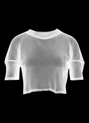 Укорочений сітчастий топ з високим коміром