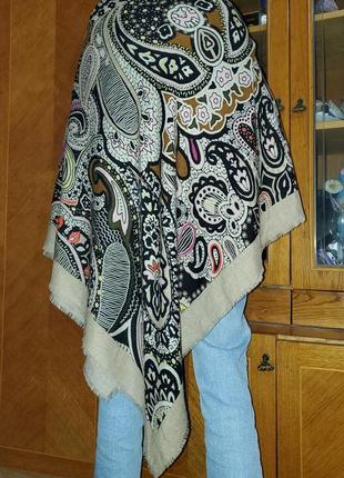 Большой платок codello в составе шерсть, шерстяной4 фото