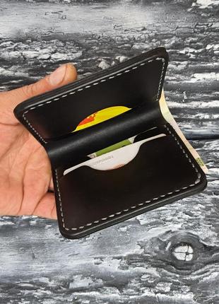 Гаманець портмоне із натуральної шкіри з тризубом4 фото