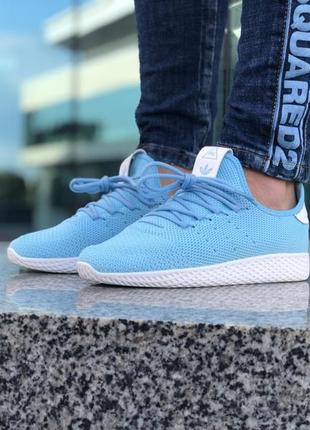 Жіночі кросівки adidas pharrell williams tennis hu blue женские кроссовки адидас6 фото