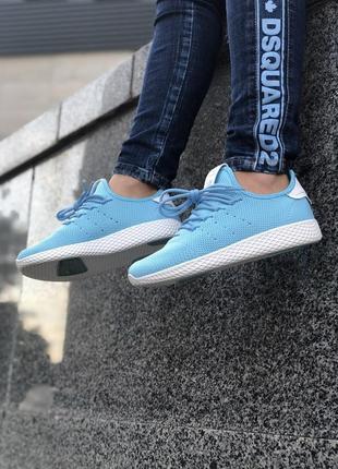 Жіночі кросівки adidas pharrell williams tennis hu blue женские кроссовки адидас4 фото