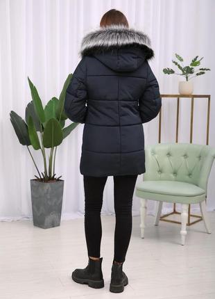 Женская зимняя теплая женская короткая куртка на тинсулейте с искусственным мехом. бесплатная доставка3 фото